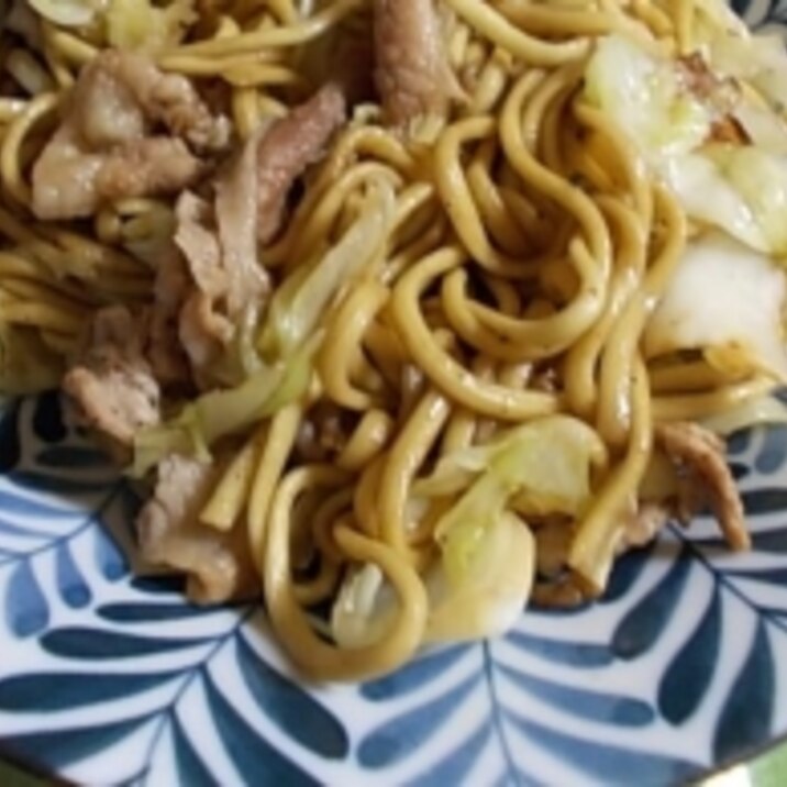 ちゃんぽん麺で焼きそば